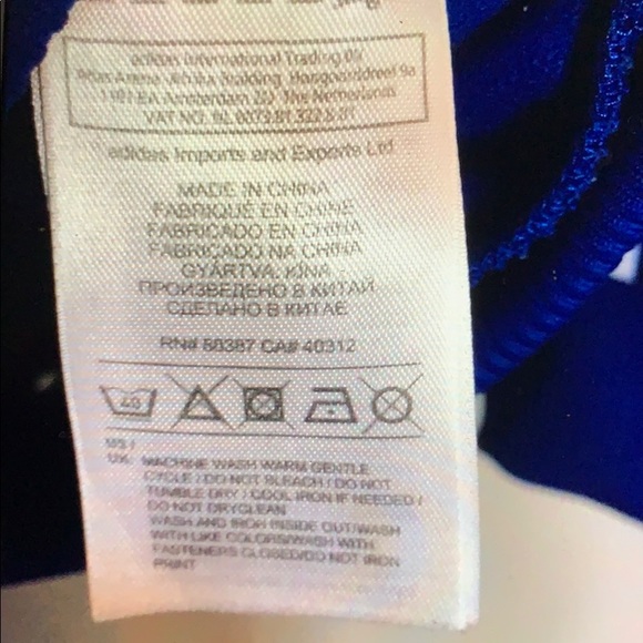 Adidas blue track jacket for kids - Picture 6 of 6